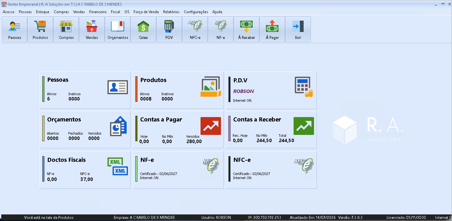 Menu Principal